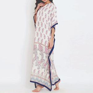 Robe Kaftan à Broderies, Coupe Ample, Longue, Fournisseur en Gros, Fabricant, Usine de Production Personnalisée - Product Image 4