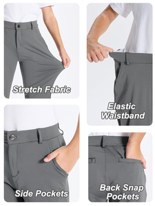 Pantalones de Golf para Jóvenes, Corte Recto, con Bolsillos, Uniformes Escolares, Elásticos, Deportivos, Casuales, Tipo Chino - Product Image 3
