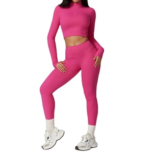 Yoga Gym Set Leggings Breasted Smooth and Comfortable Sports Bra Tight Fitting Workout Set Workout Clothes for Women - Product Image 1