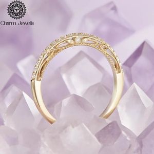 Bague de Fiançailles et d'Éternité Classique pour Femme Charm_Jewells en Argent Plaqué Or Rose 18K avec Moissanite Taille Coussin et Sertissage à Griffes IGI - Product Image 2