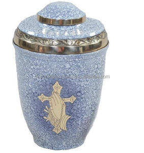 Best Selling Modern <b>Red</b> Rose Large Aluminium Funeral Cremation Urn with Velvet Bag Tabletop <b>Vase</b> - Product Image 5