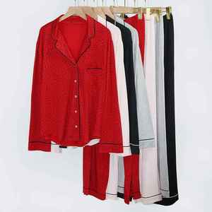 Conjunto de Pijama Corto de Algodón para Mujer, 2 Piezas, Manga Corta, Estampado, con Botones - Product Image 5