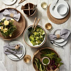 Portautensilios de Ratán de Alta Calidad, Ecológico, Seguro para Alimentos, Ligero, Tejido a Mano, con 4 Compartimentos, para Cubiertos y Vajilla - Product Image 2