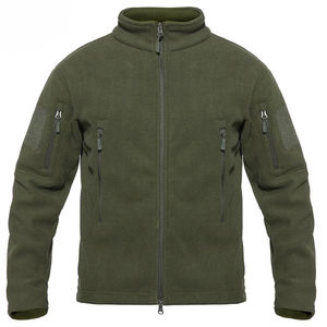 Vestes zippées en micro polaire personnalisées en gros pour hommes – Uniformes d'entreprise à fermeture éclair intégrale pour le personnel extérieur en hiver - Product Image 5