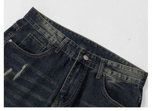 Nuevos Jeans de Moda con Diseño Personalizado, Anchos y Holgados para Hombre, Transpirables, Lavado Nieve, Pantalones de Mezclilla de Alta Calidad, 100% Algodón, Secado Rápido, Precio Bajo - Product Image 3