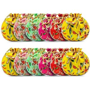Indian Handmade Potli Bag Women's Embroidered Clutch Purse <b>Pouch</b> <b>Drawstring</b> Bag Adjustable Flexible Design Precision-Made - Product Image 4