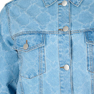 Veste en jean pour femme sur mesure OEM ODM, prix d'usine de haute qualité, confortable, élégante, décontractée, vêtements d'extérieur tendance, fabricant - Product Image 6