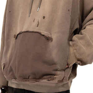 Sweat-shirts à capuche pour hommes de haute qualité, effet délavé, 100% coton, streetwear, anti-rétrécissement, en vente à bas prix - Product Image 6