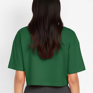 Camisetas de manga corta para mujer, personalizadas con logotipo, cómodas, informales, transpirables, ecológicas, con bloques de color, estilo moderno. - Product Image 2