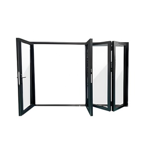 2026 New Designed Modern Aluminum Bi-Fold Doors with Thermal Insulation Foldable Opening for Hotels & Villas - Product Image 1