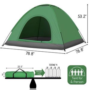 Tenda a Cupola da Campeggio Verde Militare per 3-4 Persone - Product Image 3