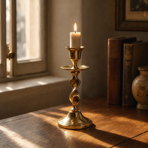 Porte-bougies vintage en laiton massif, chandeliers décoratifs pour centre de table de mariage, décoration intérieure et restaurant - Product Image 2