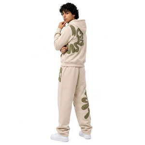 Nuevo Conjunto Deportivo para Hombre, Invierno, Color Sólido, Corte Holgado, Transpirable, 100% Algodón, Grueso, para Entrenamiento Deportivo y Jogging - Precio al por Mayor - Product Image 5