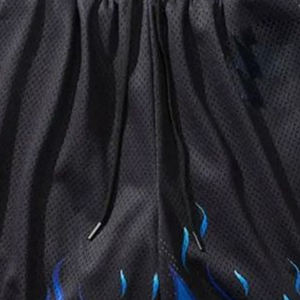 Shorts de basketball pour hommes, décontractés, tricotés, séchage rapide, vêtements de sport, entraînement, gym, fitness, légers, respirants, en maille, avec cordon de serrage - Product Image 6