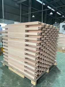 Balaustres de Madera Personalizados, Piezas de Escalera de Madera de Caucho para Interiores y Exteriores, Materiales para Diseño de Escaleras de Hotel - Product Image 5