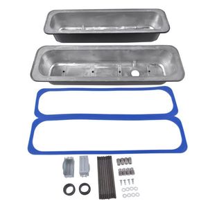Coperchi Valvole Alti Neri con Alette, Altezza 3 11/16 Pollici con Bullone Centrale per Chevy SBC 305 350 450 5.0L e 5.7L - Product Image 5