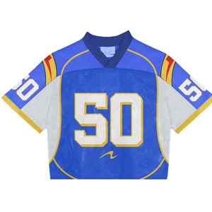 Camiseta Deportiva Corta Personalizada para Hombre, Estilo Vintage, para Fútbol, Baloncesto, Fútbol Americano, con Estampado Retro y Malla - Product Image 2