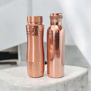 Bouteille d'eau en cuivre argenté Antique Creations, motif diamant, 32 oz, anti-fuite, compatible lave-vaisselle et micro-ondes, personnalisable - Product Image 4