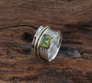 Natural <b>Peridot</b> Band <b>Ring</b> 925 Sterling Silver Handmade Green Gemstone Jewelry Wholesale Stackable <b>Peridot</b> Silver <b>Ring</b> for Women - Product Image 1