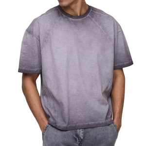 T-shirt Streetwear décontracté pour hommes en gros Nouveau T-shirt vintage 100% coton délavé à l'acide Design vieilli délavé personnalisé - Product Image 1