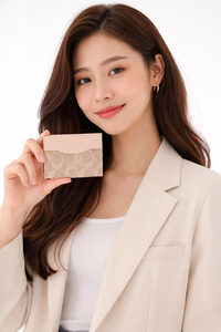 Wriza Ultra Thin Genuine Leather Waterproof <b>RFID</b> <b>Blocking</b> Cardholder Linen Lining Open Closure Short Customizable Fashion <b>Wallet</b> - Product Image 2