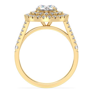แหวนเพชรทรงกลม REYES แบบสั่งทำพิเศษ ทองคำ 14K 18K สีเหลือง น้ำหนัก 2.5 กะรัต ประดับเพชรรอบวง สำหรับผู้หญิง ของขวัญแต่งงาน เครื่องประดับชั้นดี - Product Image 6
