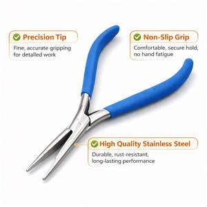 Pinzas Profesionales para Extensiones de Cabello de Acero Inoxidable, Herramienta de Micro Anillos para Salón con Agarre Antideslizante, Venta al Por Mayor OEM - Product Image 4