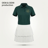 Robe de pickleball d'été pour femme, haut de gamme, sportive, unie, à empiècements, manches courtes, col rabattu, longueur genou, respirante et durable