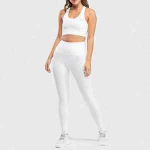 High Quality Light Weight <b>Women</b> Yoga Set Without Sleeveless Customized Logo Printing Fitness Gym Wear Yoga Sets Spandex Materia - Product Image 1