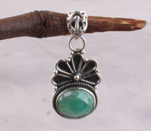 Pendentif en Amazonite Naturelle Vintage, Argent Sterling 925, Bijou Artisanal en Pierre Précieuse Verte, Vente en Gros, Haute Qualité, Bleu Aqua 18 - Product Image 2