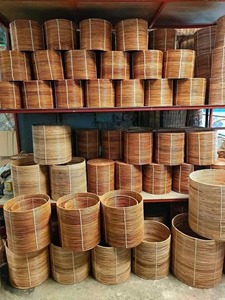 Ensemble de 5 paniers ronds en rotin faits à la main, paniers de rangement en rotin naturel, modernes et multifonctionnels, fabriqués au Vietnam - Product Image 5