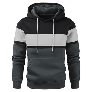 Sudadera con Capucha para Hombre, Diseño Color Block, Corte Holgado, Informal, para Otoño, con Bolsillos de Forro Polar, Ecológica y Transpirable - Product Image 1