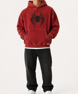 Sudadera con capucha de hombre con diseño de araña, estilo pullover para otoño - Alta calidad, cómoda, colores personalizados, logotipo bordado, servicio OEM/ODM - Product Image 2