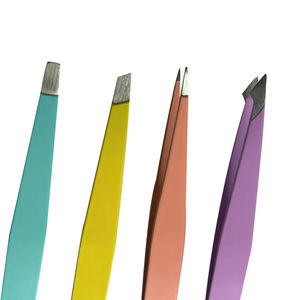 Pinzas Profesionales de Acero Inoxidable Coloridas y Resistentes a la Oxidación, Puntiagudas y Curvadas, Ligeras, para Cejas y Pestañas, Uso Personal y en Salón - Product Image 3