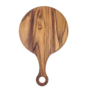 Tabla de Cortar Circular de Madera Artesanal - 1.3 cm de Grosor, Apta para Lavavajillas - Product Image 2