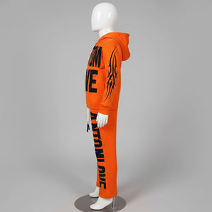 Conjunto Deportivo Personalizado 2026 para Hombre, Sudadera con Capucha y Cremallera Completa, con Estampado de Letras, Estilo Urbano, Pantalones Deportivos Negros de Poliéster - Product Image 2