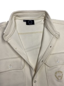 Camisas de franela con cuello de tela tipo waffle hechas a medida, camisas casuales de algodón con botones para hombre - Product Image 6