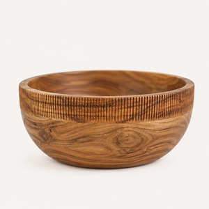 Ensaladera Artesanal de Madera de Acacia, Tazón Grande de Madera Natural Sólida para Servir Frutas y Verduras, Utensilios de Cocina y Vajilla - Product Image 3