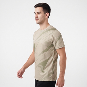 เสื้อยืดกีฬาพิมพ์ลายทั้งตัวสำหรับผู้ชาย ระบายอากาศได้ดี เหมาะสำหรับออกกำลังกาย วิ่ง และฝึกซ้อม - Product Image 3
