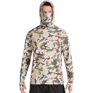 Custom Logo <b>Fish</b> Mouth Hoodie Quick Dry Upf 50 Long Sleeve <b>Shirt</b> With Hood Protection Breathable Printed Fishing Clothes - Product Image 1