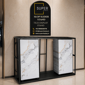 Heavy Duty Metal <b>Tile</b> Display Stand Sliding Slider Rack for Showroom Marble Display metal display rack <b>tile</b> exhibition stand - Product Image 1