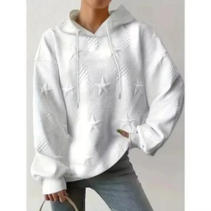 Sweat-shirt à capuche décontracté pour femme grande taille, couleur unie, manches longues, avec cordon de serrage, mode hiver, respirant, fournisseur de vêtements OEM ODM - Product Image 1