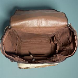 Custom Logo Leather Hair-On <b>Backpack</b> Premium Cowhide Travel Laptop Bag Wholesale Supplier Manufacturer Bulk LHBP-0026 - Product Image 2