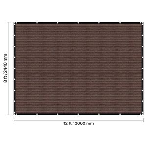 Telo Ombreggiante con Occhielli in Acciaio Inox 140 GSM, Schermo Privacy 8 X 12 ft, Copertura Ombreggiante per Pergola da Giardino - Product Image 5
