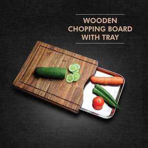 Tabla de cortar de madera premium Bold Blossom para cocina, carne y verduras, disponible a precio de mayoreo. - Product Image 2
