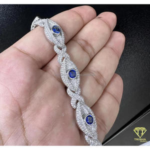 กำไลเทนนิสแบบ Iced Out ประดับเพชร VVS1 คุณภาพสูง เพชรเลี้ยงในห้องปฏิบัติการ เงินแท้ 925 สำหรับงานปาร์ตี้  แบบ unisex - Product Image 5