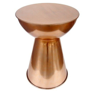 Shiny Copper Metal <b>Stool</b> Contemporary Home Furniture Durable Living Room Decor Ottoman Apartment Use <b>Stools</b> - Product Image 1