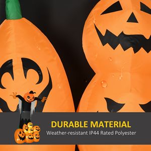 Decorazione Gonfiabile Gigante per Halloween a Forma di Zucca e Fantasma, 2,7 m, per Esterni - Product Image 6