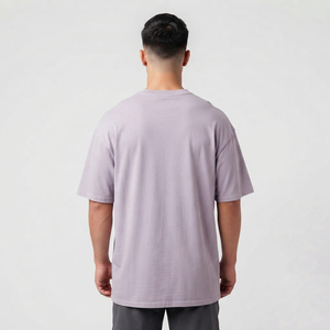 เสื้อยืดโอเวอร์ไซส์ทรงใหญ่ ผ้าฝ้ายคุณภาพสูง คอกลม ดีไซน์สตรีทแวร์แบบกำหนดเอง เสื้อยืดผู้ชาย - Product Image 3