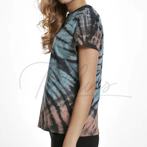 Camiseta Tie Dye de Alta Calidad para Mujer, Diseño Personalizado, Logotipo Personalizado, Ropa Urbana de Moda, Camiseta Tie Dye de Alta Calidad para Mujer - Product Image 2